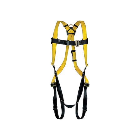 Safety Works Safety Works Unisex Polyester Adjustable Safety Harness 400 lb. cap. Yellow 1 pc 10096481